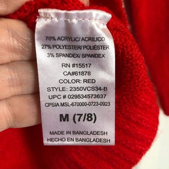 VINCE CAMUTO - Girls Sz M (7-8) “Love” Sweater in Cozy Acrylic/Poly Blend. CUTE! - Picture 8 of 13